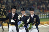 Anky van Grunsven,Andreas Helgstrand & Isabell Werth winners of the Kur - ©FEI