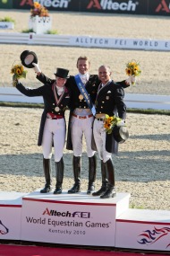 Medal presentations for the Grand Prix Special  - ©Dirk Caremans