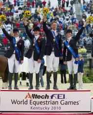British gold medal winning eventing team - ©Kit Houghton / FEI