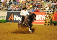 Craig Schmersal (USA) riding Mister Montana NIC Silver Medallist in the reining - ©Peter Nixon /FEI