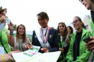 Pénélope LEPREVOST and the volunteers of the Games - ©Frédéric Goualard
